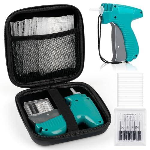 BEVTEE Price Tagging Guns for Clothes, Retail Price Tag Attacher Guns for Clothing (Not Stitch Gun), Includes 5 Needles, 1008 Barbs Fasteners, 1 Hard EVA Bag(Green)