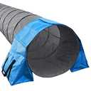Rise8 Non-constricting Saddlebags for stabilizing Dog Agility Tunnel (Blue)