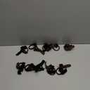 Gandeer 10 Pcs Christmas Napkin Rings Bow Velvet Napkin Holders Buckle for Wine Bottles Xmas Candlestick Holiday Birthday Party Anniversary Dinner Wedding Dining Table Decoration (Dark Brown)