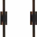 2pack Slender Bar Linear Mirror Light: Modern LED Linear Wall Light, 23.6" x 0.8" x 23.6", Black, Indoor, Bedroom, Living Room, Bathroom, Hallway