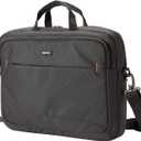 Amazon Basics Laptop Shoulder Bag with Compartments, 17.3-inch, Black, Large Capacity, Fits Dell, HP, ASUS, Lenovo, MacBook Pro and more