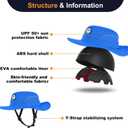 Tontron Waterports Bump Cap Hat for Surfing.Low Profile Water Helmet.for Surfing,SUP,Kayaking and Other Outdoor Sports (Blue, M)