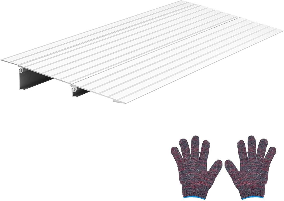 VEVOR Door Threshold Ramp 2 Rise Aluminum Alloy Threshold Ramp Rated 800 lbs Load Capacity, Handicap Ramps for Home Steps for Wheelchair, Scooters, Power Chairs, Walkers, Bicycle, Tricycle