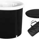 Sportsman's New Portable Ice Bath Tub for Athletes – Premium Cold Plunge Therapy Hot and Cold Tub with Thermal Insulation, Suitable for Home or Outdoor SPA Experience - (29.5’’ x 29.5’’)
