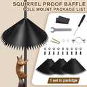 Squirrel Baffle for Bird Feeder Pole, Outdoor Pole Mount Squirrel Proof Guard Stopper (19Inch-1pcs)