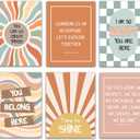 LOLUIS Inspirational Wall Art, Growth Mindset Positive Affirmations Nursery Classroom Decor, Set of 6 UNFRAMED 8x10in Gifts