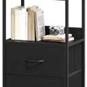 Somdot 5 Tier Bookshelf with 3 Drawers, Narrow Storage Bookcase for Bedroom
Tall Metal Frame Bookcase for Small Spaces, Living Room and Home Office, Black