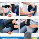SARISUN Travel Pillow, Upgrade Airplane Pillow for Long Flight, 360° Support Headrest, Travel Neck Pillow Eye Masks for Sleep, Compact Airplane Travel Essentials, Stop Bobblehead, Mottled Blue
