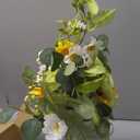 obbsie 23.5" Faux Flowers in Vase, Silk Sunflower Artificial Flowers with Metal Pot Fake Sunflowers with Vase Flowers Arrangement Centerpieces for Table Kitchen Dining Living Room Home Spring Decor