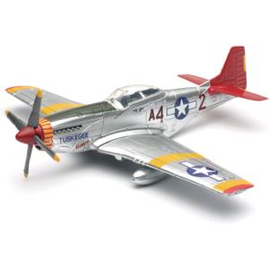 World War II Replica Fighter Air Planes ClassicAircraft P-51D Red Tails 1:48 by New Ray