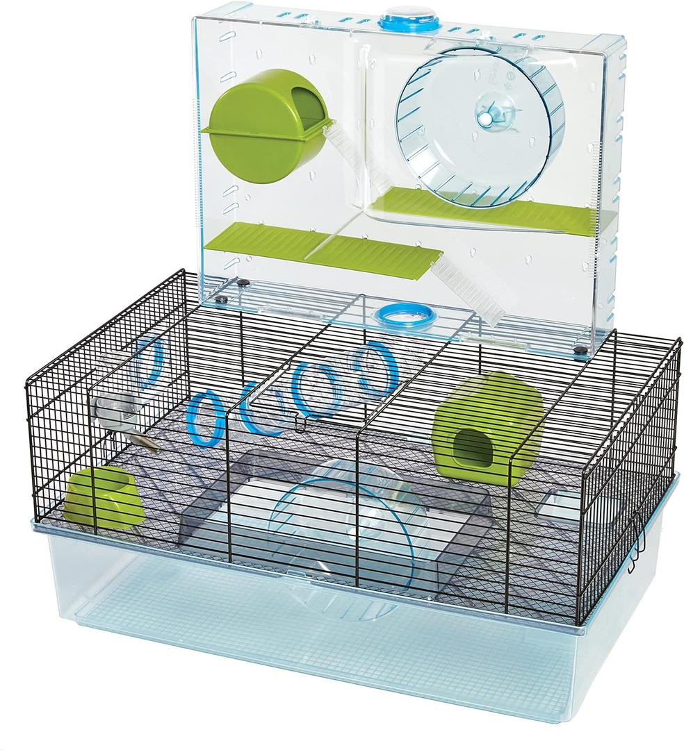 BrisbyLoft Acracde Hamster Cage (23.5"L x 14.3"W x 24.4"H, Clear)