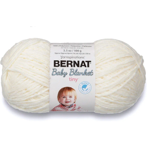 Bernat Baby Blanket Tiny Yarn, 3.5 oz, Gauge 4 Medium, Polar Bear