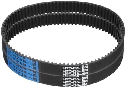 uxcell 2pcs HTD-5M Rubber Timing Belt 87 Teeth, 435mm Pitch Length x 20mm Width x 3.6mm Height, Closed Loop Pulley Timing Belt