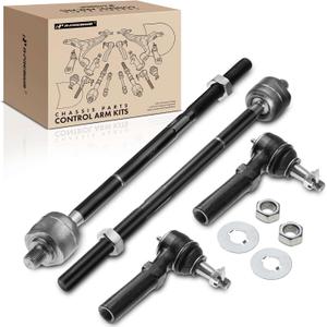 A-Premium Set of 4, Front Inner & Outer Tie Rod End Kit, Compatible with Dodge Grand Caravan & Caravan 1996-2000, Chrysler Grand Voyager & Voyager 2000, Town & Country 1996-2000