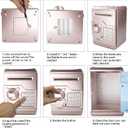 HUSAN Piggy Banks Money Banks for Kids, Electronic Password Code Money Banks ATM Banks Box Coin Bank for Children Boys and Girls (Rose Gold)