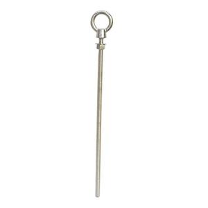 Prolinemax Marine Stainless Steel 3/8'' x 12'' Turned Eye Bolt Fully Threaded Nut Washer 1,050 Lb Cap.