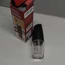 CIRCLE JOY Gravity Electric Pepper Grinder Rechargeable Salt Grinder Pepper Griner Mill Electric with LED Light, No Battery Needed, Adjustable Coarseness, Washable 135ml Container, Black