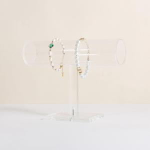 GemeShou Acrylic Jewelry Bracelet display stands for selling, Clear Jewelry bangle organizer holder, Clear watch display holderAcrylic bracelet T holder