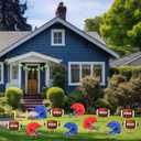 Thyle 14 Pcs Football Yard Decorations Football Sign with Stakes and Banner Sport Party Outdoor Lawn Yard Signs for Team School Practice Game Day Birthday Party Decor