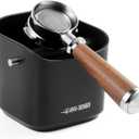 MHW-3BOMBER Espresso Knock Box, 1.2L(15 Cups) Coffee Knock Box with Removable Knock Bar and Anti-slip Pads for Espresso Puck, Coffee Ground, Durable Espresso Accessories, Black GB5967B