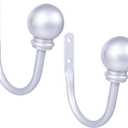 Kenney Chelsea Ball End Curtain Holdback Set, Antique Pewter, Set of 2