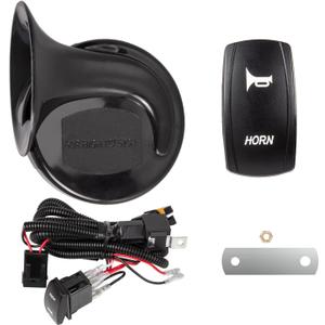 12V Universal UTV Horn Kit With Rocker Switch Compatible with Polaris RZR Ranger General, Kawasaki Teryx, Can Am Maverick, Arctic Cat Wildcat, Yamaha Rhino