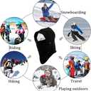 YQXCC Kids Winter Hats Balaclava Ski Mask Windproof Warm Adjustable with Fleece Lining Hat for Boys Girls (Black+blue)
