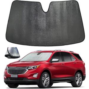 Windshield Sun Shade for Chevrolet Chevy Equinox 2018-2024 (Not for Equinox EV) - 5-Layer Bubble Foldable Front Window Shade Sun Visor Accessories - Blocks Heat & UV Rays