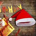 24 pack Non-Woven Red Cloth Santa Hat Christmas Caps for for Adults and Children