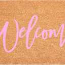 Calloway Mills Cursive Welcome Doormat, Pink (17" x 29")