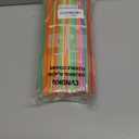 200 Pcs Colorful Plastic Long Flexible Straws.(0.23'' diameter and 10.2" long)
