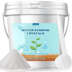 5LB Water Storing Crystals for Plants with Spoon, Water Gel Solves Plant Over-Watering and Drought Problems, Keeps The Soil Moist, Small Water Storing Polymer Crystals for Plants Powder - by Oycevila