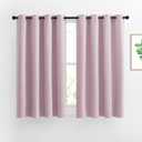 NICETOWN Bedroom Curtains Room Darkening Draperies - Room Darkening Drapes/Panels for Bedroom, Grommet Top 2-Pack, Lavender Pink, 52 x 54 inches Long, Thermal Insulated, Privacy Assured