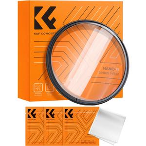 K&F CONCEPT 82mm Bilateral Blur Ghost Motion Filter Super Speed Effects for Camera Lens Clear Optical Glass with Cleaning Cloth