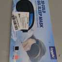 3D Cooling Gel Eye Mask - Reusable Cold Sleep Mask, Eyes Ice Pack with Hot & Cold Compress Therapy for Puffiness, Dark Circles, Dry Eyes, Headaches and Stress Relief (Black,1 Pack)