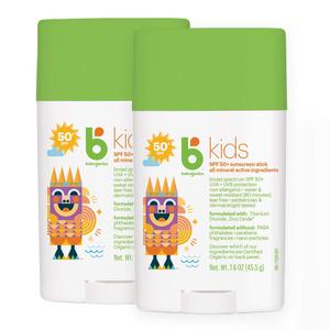 Babyganics SPF 50 Travel Size Kids Sunscreen Stick UVA UVB Protection | Water & Sweat Resistant |1.6oz (Pack of 2)
