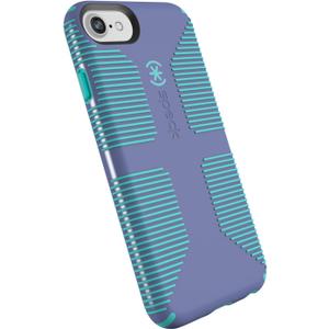 Speck Products CandyShell Grip iPhone SE (2022) Case| iPhone SE (2020)| iPhone 8| iPhone 7 - Wisteria Purple/Mykonos Blue