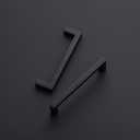 Ravinte 5 Pack Solid 4 Inch Center to Center Slim Square Bar Drawer Handles Kitchen Cabinet Handles Black Drawer Pulls Kitchen Cabinet Hardware Matte Black Pulls