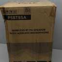 Pyle 800W Portable Bluetooth PA Speaker - 8 Subwoofer, LED Battery Indicator Lights w/ Built-in Rechargeable Battery, MP3/USB/SD Card Reader, and UHF Wireless Microphone - Pyle PSBT85A,Black