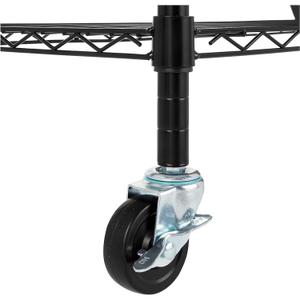 2 inch Heavy Duty Casters Set of 4, Rubber Stem Wheels for Wire Shelving