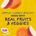 Dole for Pets Dog Biscuits Assorted Apple + Carrot Mix, Real Fruit and Vegetable Flavor Vegan Crunchy Treats, No Wheat Corn Soy or Artificial Additives, Bite Size Training Snacks for Dogs, 7 Oz (EXP 05/20/26)