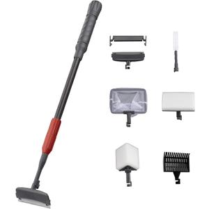 UPETTOOLS Aquarium Clean Tool 6 in 1 Fish Tank Cleaning Kit Algae Scraper Scrubber Pad Adjustable Long Handle Fish Tank Brush Cleaner Set