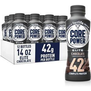 Core Power Elite High Protein Shake, Chocolate, 42g Bottle, 14oz, 11 Pack,BB Oct 15, 2026
