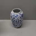 Blue and White Vase 8.5 Inch Traditional Chinoiserie Floral Vase Porcelain Ginger Jar Octagonal Vases Blue and White Porcelain Decor for Home, Living Room, Kitchen, Mantel, Shelf, Table