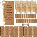 Jetec 60 Pcs Teacher Appreciation Gifts Bulk May You Be Proud Sign Wood Bamboo Pens Thank You Gifts with Inspirational Bookmark Cards for Graduation Nurses Employee Coworker Colleague Team Party Favor