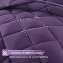 Cosybay Bed in a Bag Queen Comforter Sets 7pcs All Season Solid Down Alternative Bedding Sets Purple with Comforter, Pillow Shams, Flat Sheet, Fitted Sheet and Pillowcases