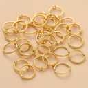 300Pcs Metal Circle Bead Frames Round Bead Connectors Alloy Spacer Beads for Jewelry Making 2 Hole Rings Charms for Bracelet Necklace Earring DIY Anklets Keychains, Gold-Fit 6mm Beads
