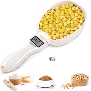 Digital Measuring Spoon, Weighing Food Measuring Scoop Scale, LCD Electronic Food Scale for Kitchen Gadgets, Baking Cooking Coffee, Pet Dog Cat Food, High Precision Grams Measuring Cup Gifts