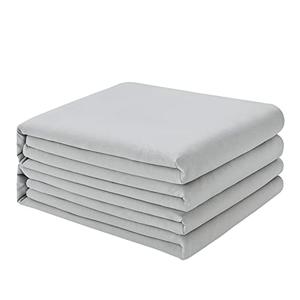 FreshCulture Twin Flat Sheets Only 2 Pack - Hotel Quality Flat Bed Sheets - Brushed Microfiber - Ultra Soft & Breathable - Wrinkle-Free - Easy Care - Flat Sheets Only Twin Size (Light Grey)