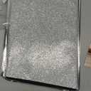 Blissun Fabric Christmas Tree Collar, Hexagonal Christmas Tree Ring, Glittering Willow Christmas Tree Skirt for Tree Decorations (Glitter Silver)